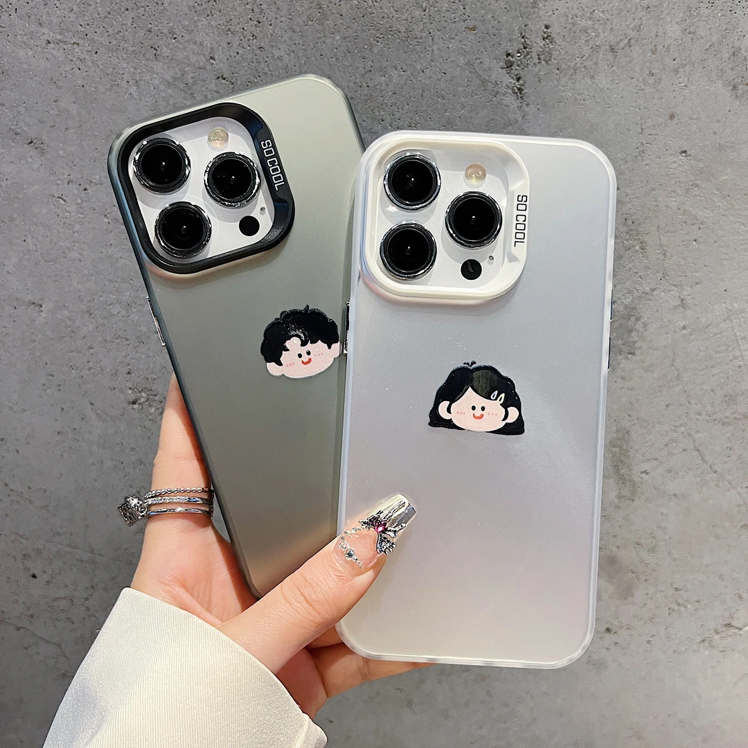 磨砂彩银适用苹果15/iPhone/华为荣耀/OPPO/VIVO/小米手机壳个性