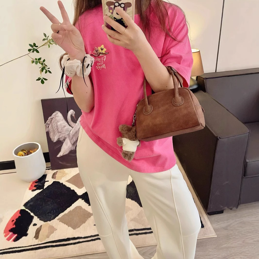 纸袋家新年款「320g高克重加厚砂洗星星刺绣水洗舒适宽松短袖」5006