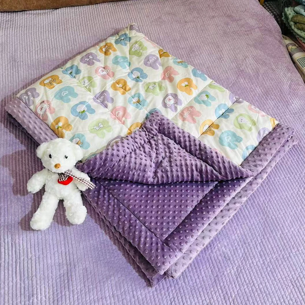 单人豆豆被一面纯棉一面豆豆绒高品质超细绒可机洗学生被单人被