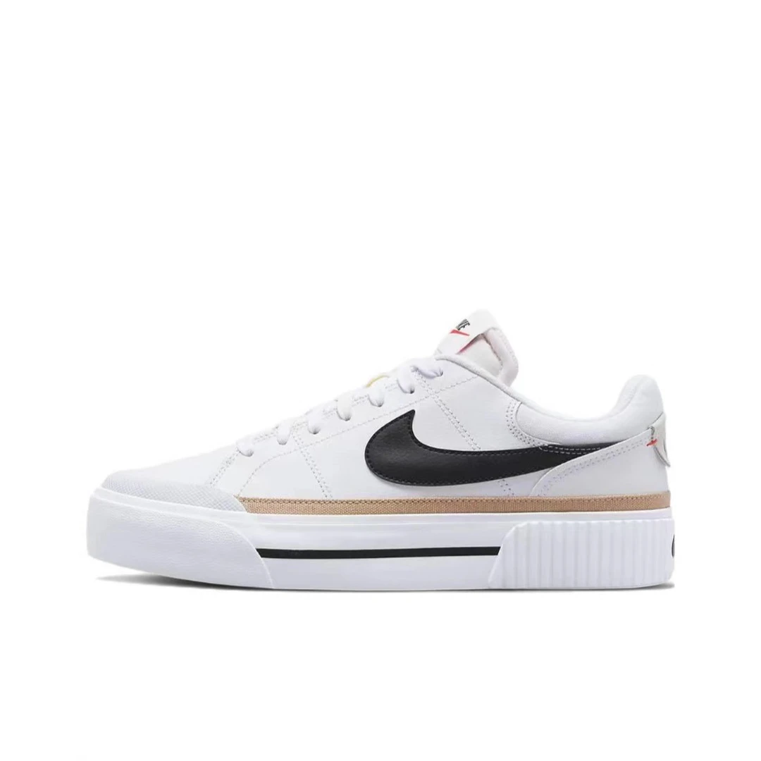 耐克/Nike Court Legacy Lift 厚底 增高黑白女款板鞋 DM7590-100