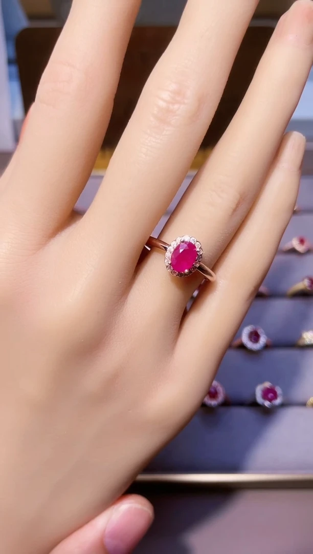 【闪购商品】红宝石戒指银S925镶嵌1