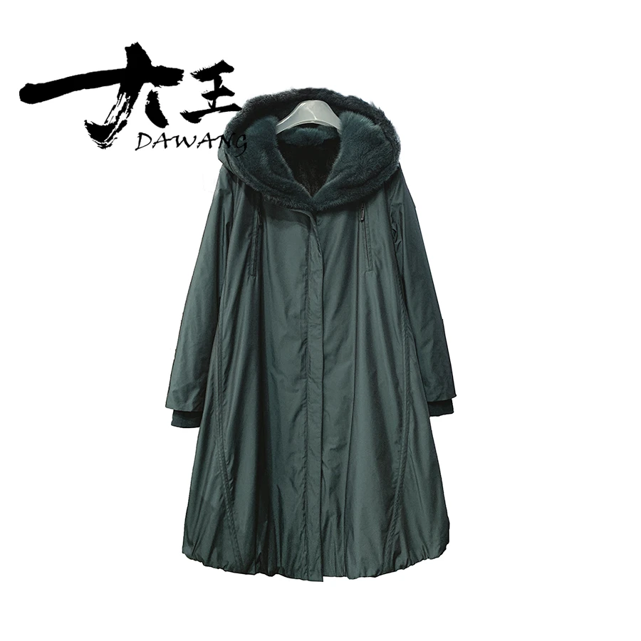高奢品质廓版梨型身材首选派克服貂胆女士连帽派克外套a9023