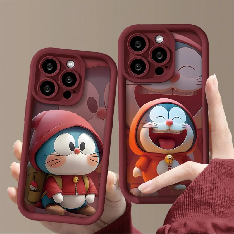 苹果oppo华为vivo小米iPhone15可爱卡通叮当猫14手机壳12pro软13