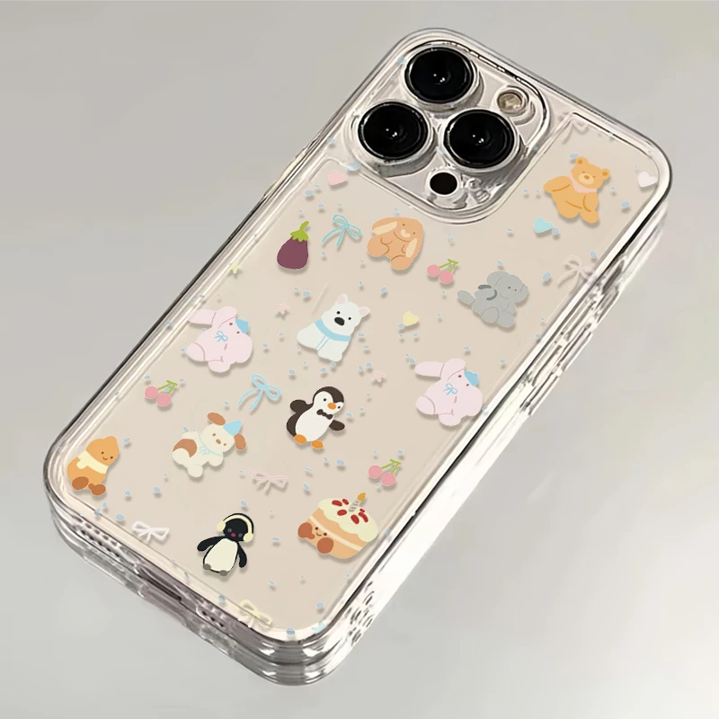 有范壳可爱泼墨动物适用iPhone14苹果15/13promax手机壳xr女11/12