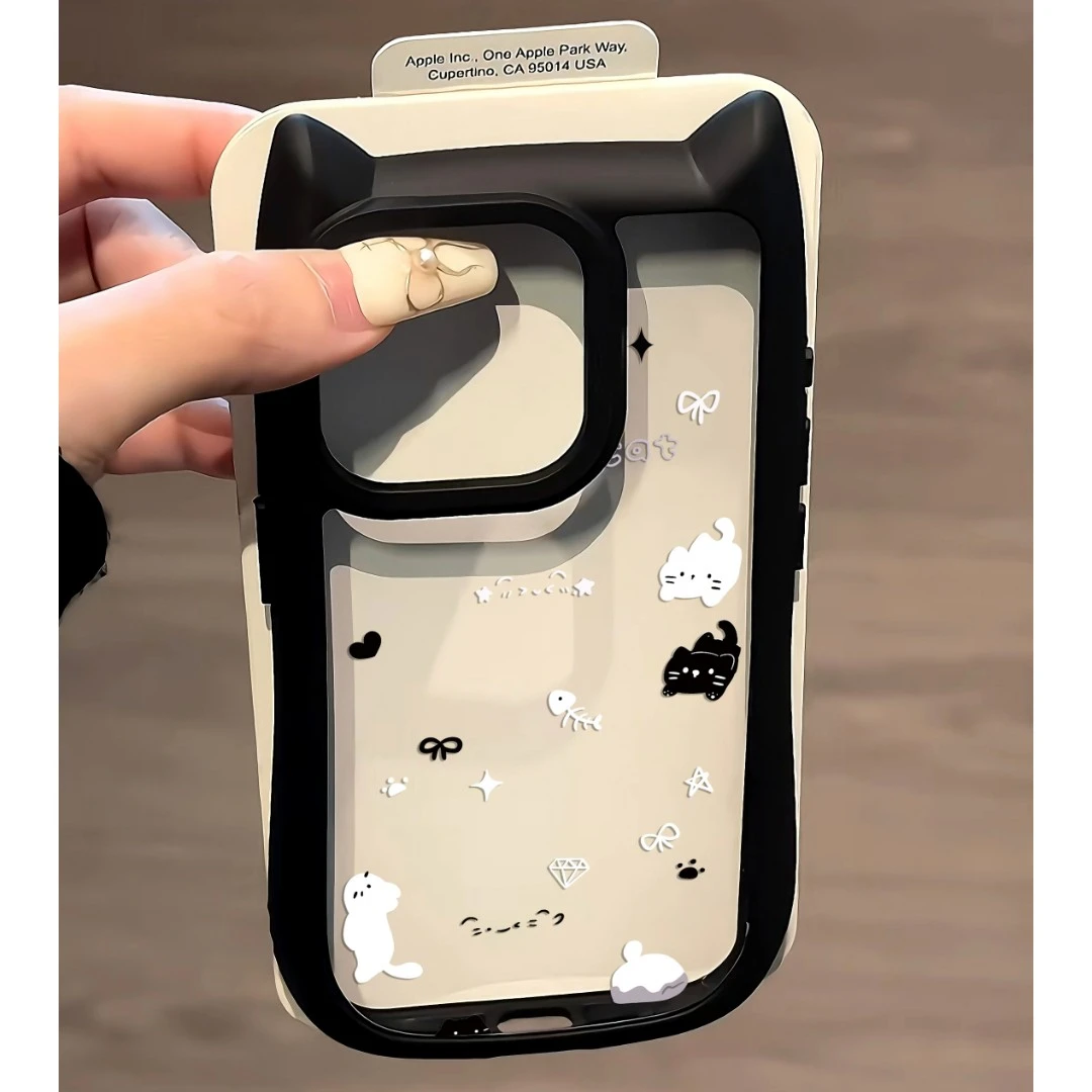 夏屿乐ins小众猫咪适用iPhone15promax手机壳13苹果14/11可爱12女