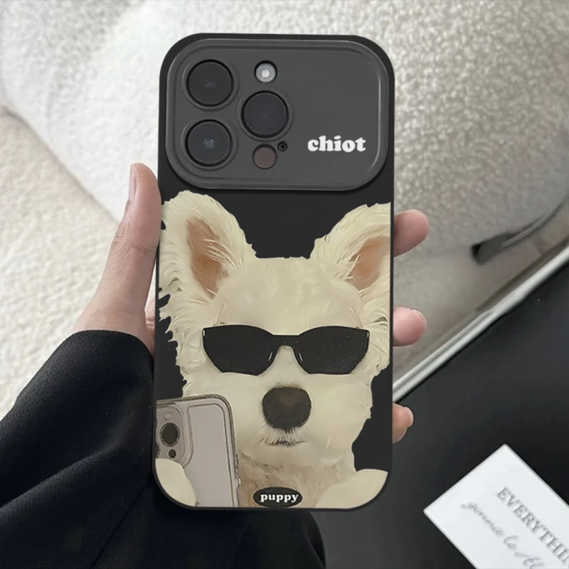 炫酷墨镜小狗苹果14手机壳iPhone13promax新视窗11/XR个性12潮XS