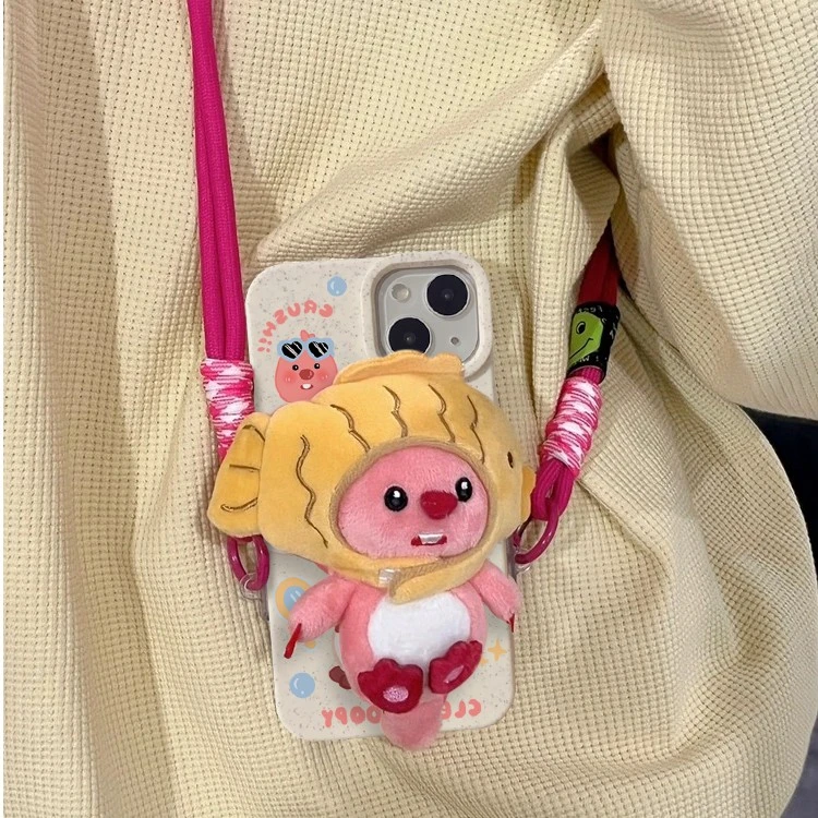 爆款小海狸公仔背夹苹果14手机壳iPhone13promax硅胶11女XR套12