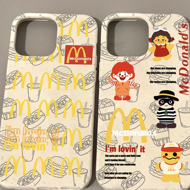 恶搞麦当劳苹果14promax手机壳iphone13小麦壳11软12卡通XS/XR潮