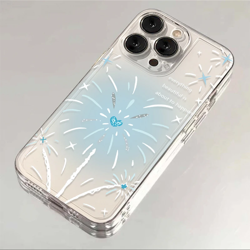ins冬日花火iPhone14手机壳15全包13/12女11苹果OPPO华为VIVO小米