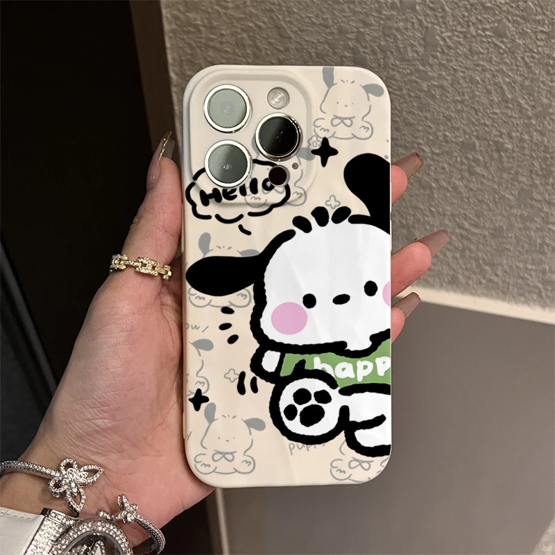 卡通招手帕恰狗iPhone14/15苹果13promax手机壳12全包11防摔xs/xr