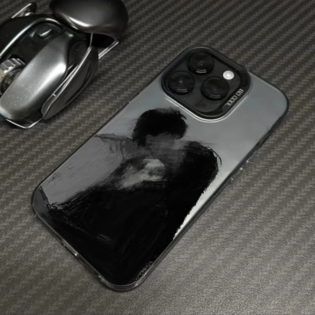 抽象接吻iPhone14/15promax手机壳苹果12/11高级感13潮牌XSXR元壳