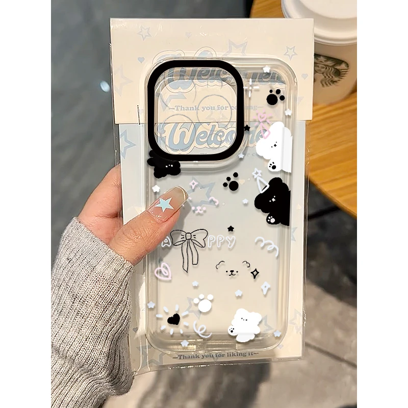 趣味壳ins韩系小熊适用苹果13手机壳iPhone15/14华为vivo小米oppo