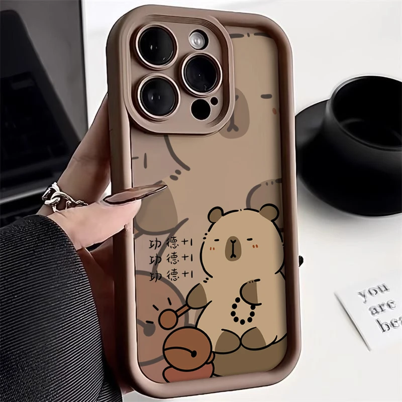 苹果oppo华为小米vivo趣味卡皮巴拉iPhone14pro手机壳13情侣12/15