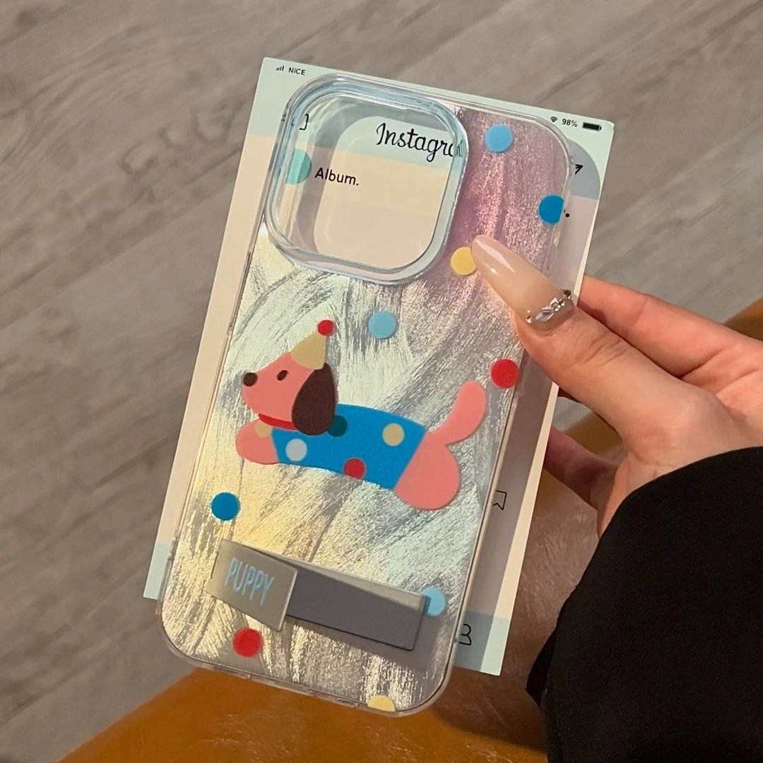 有范壳腊肠狗iphone14苹果15手机壳13支架11套12华为vivo小米oppo