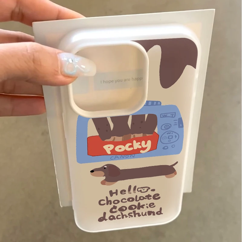 有范壳ins英文腊肠狗iPhone14promax手机壳13苹果15果冻壳11软12