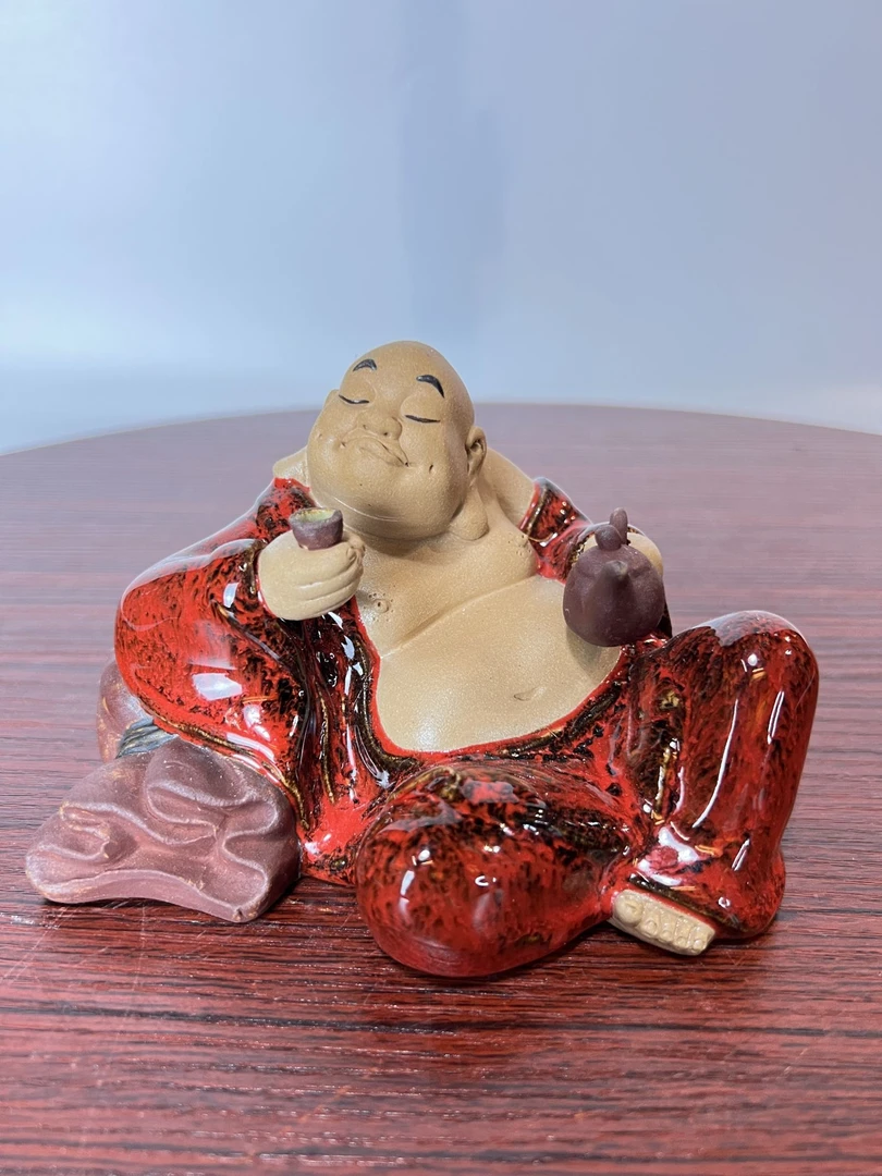 佛山石湾陶艺 叹茶佛