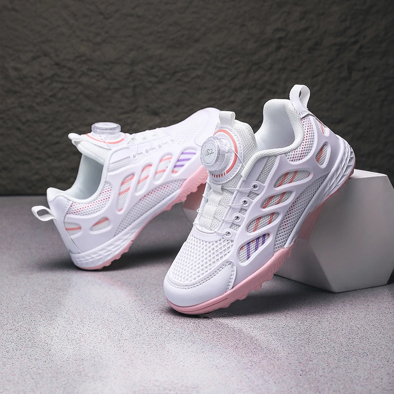 2024新款纽扣透气儿童足球鞋女童男童碎钉TF人造草坪学生训练鞋