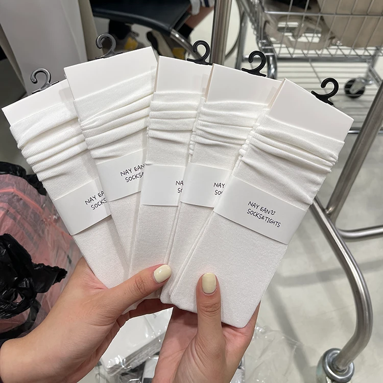 夏季韩系四季可穿堆堆袜简约舒适百搭透气纯色网红小腿袜女211