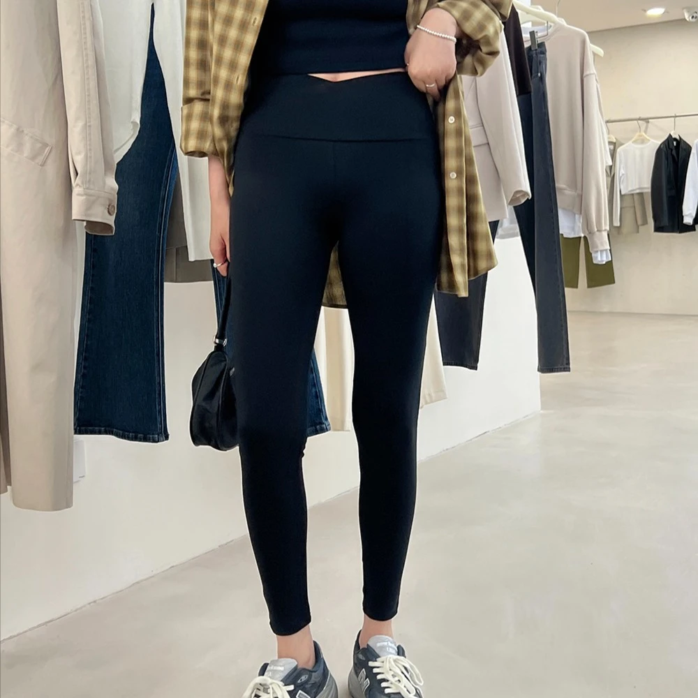 韩版秋季新款修身时尚休闲打底裤女显瘦百搭弹力九分瑜伽裤外穿
