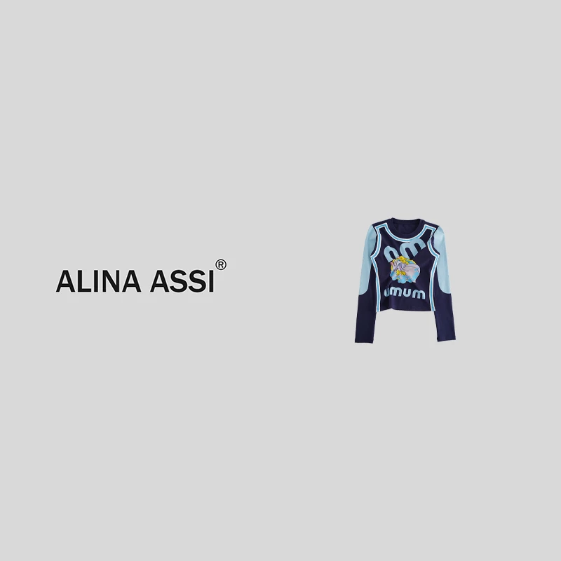 【一个艺】2024 新款百搭T恤简约显瘦宽松长袖上衣YMG164