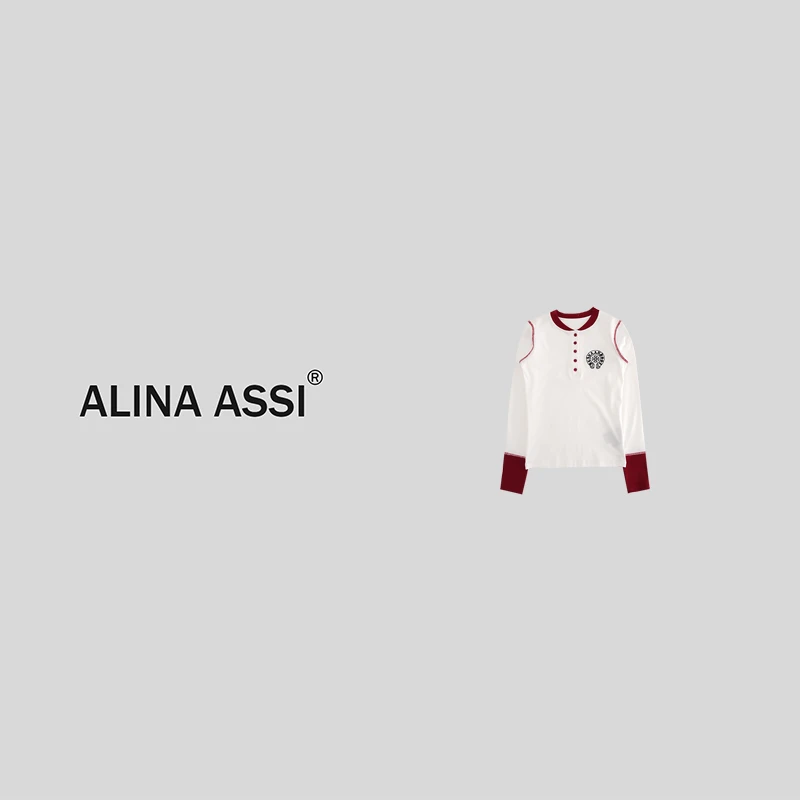 【球球】2024 新款百搭T恤简约显瘦宽松长袖上衣YMO161