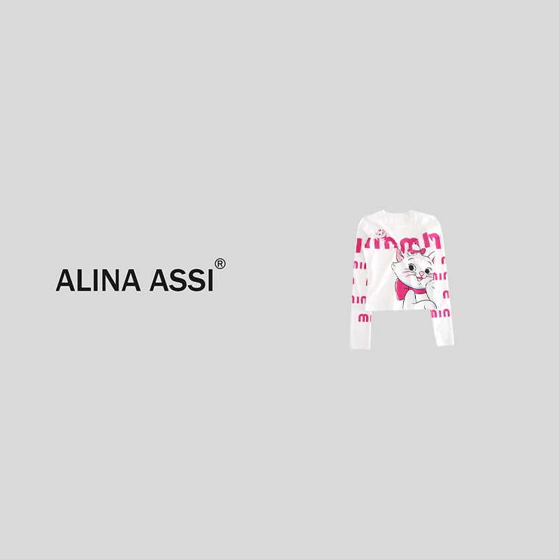 【一个艺】2024 新款百搭T恤简约显瘦宽松长袖上衣YMX070