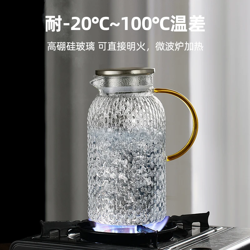 冷水壶凉水壶家用玻璃耐高温大容量白开水凉杯果汁扎壶泡茶壶套装