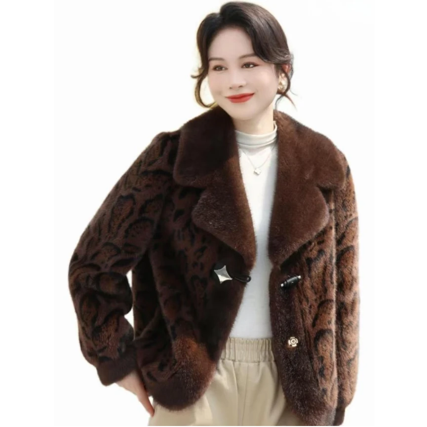 2024新款豹纹时尚气质百搭流行女士冬季外套