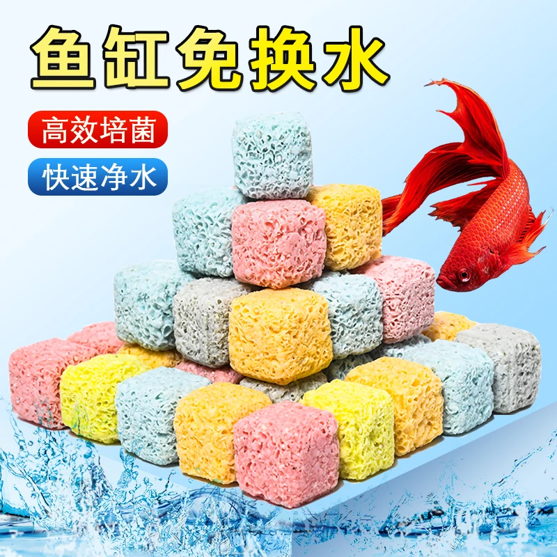 鱼缸过滤材料益菌屋生化滤材水族陶瓷环细菌屋硝化培菌球净水滤材