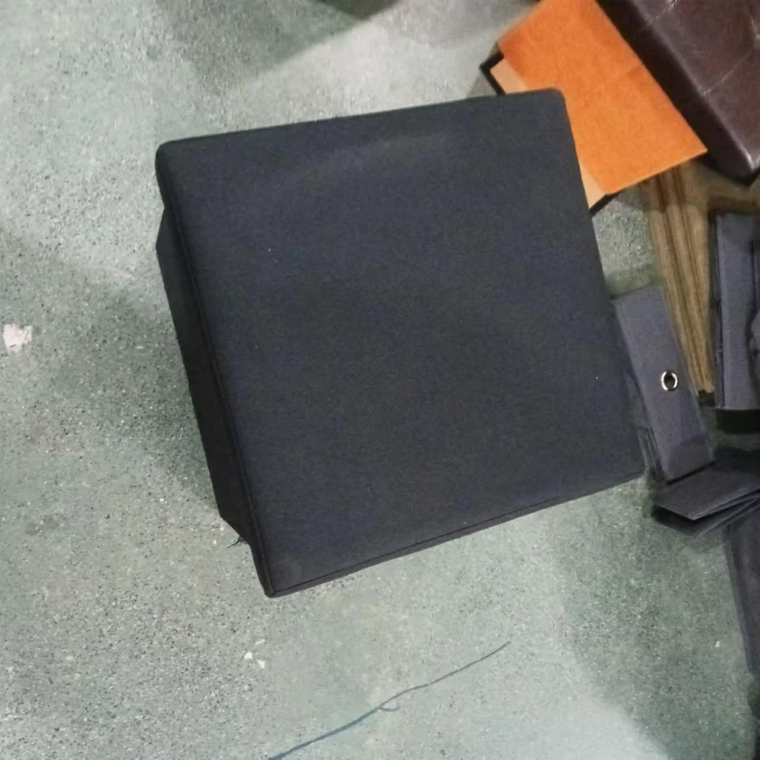 黑色麻面正方形有盖收纳筐38*38*38发1个4.4斤