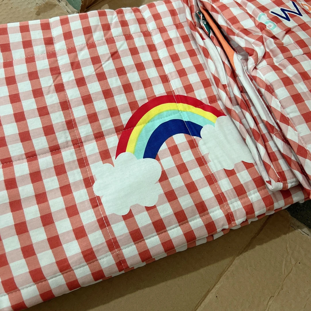 C3红白格彩虹款重力被50*60英寸 约120*150型号PR