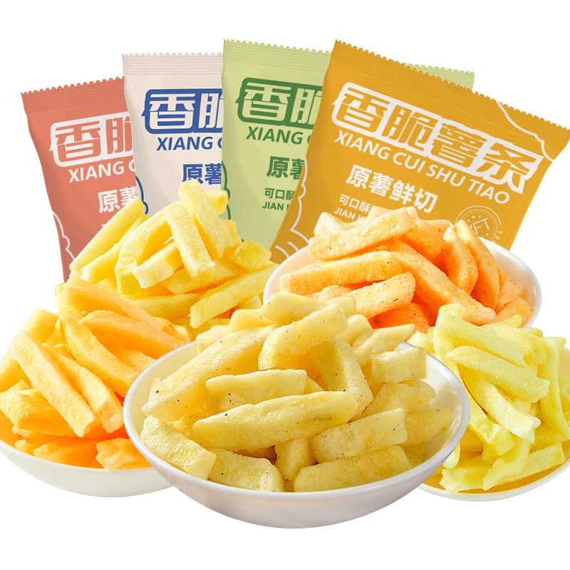 低温脱水香脆番茄芝士薯条土豆条20包 原切酥脆休闲零食薯条
