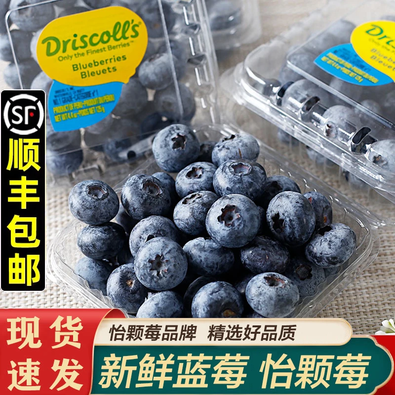 【怡颗莓】进口蓝莓4盒6盒装125g顺丰包邮新鲜孕妇水果