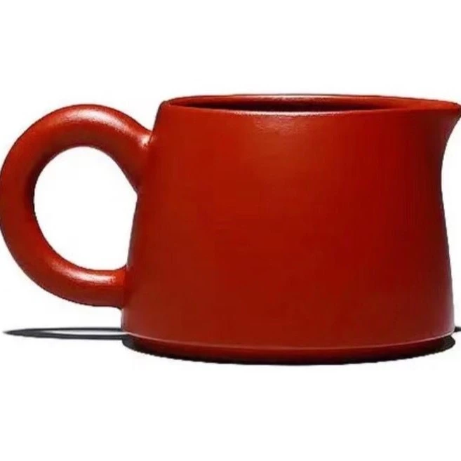 宜兴紫砂公道杯原矿纯手工茶海过滤分茶器茶具配件大红袍款公道杯