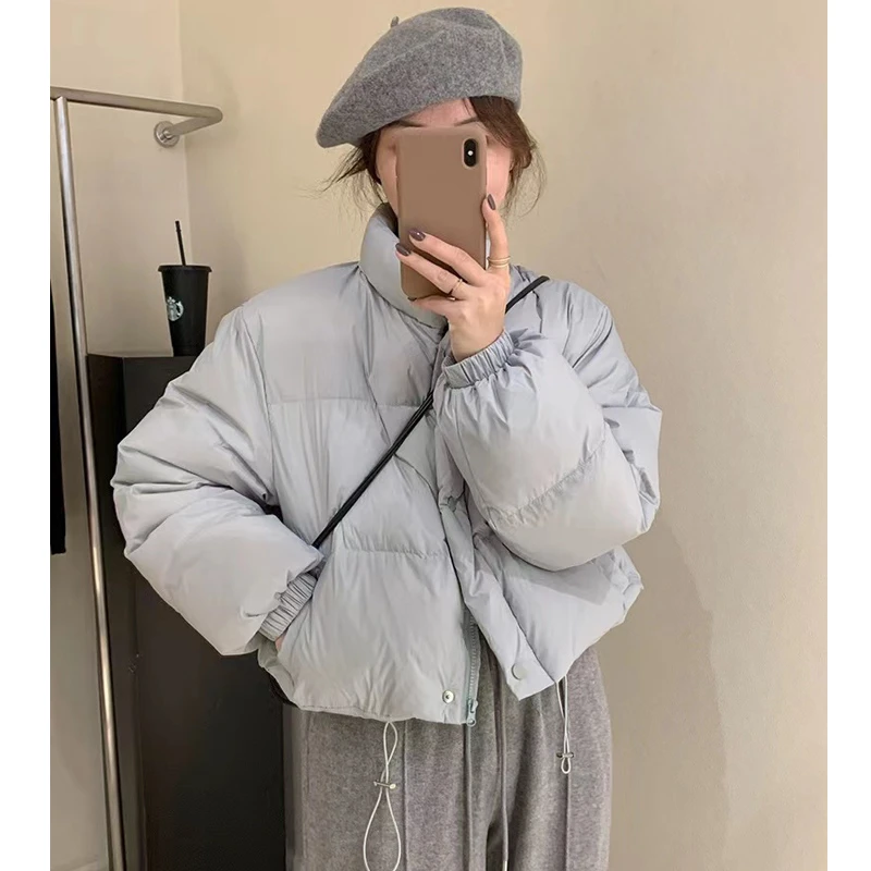 曼柏珂韩国东大门原版面包服女 立领小个子短款加厚棉服秋冬短款