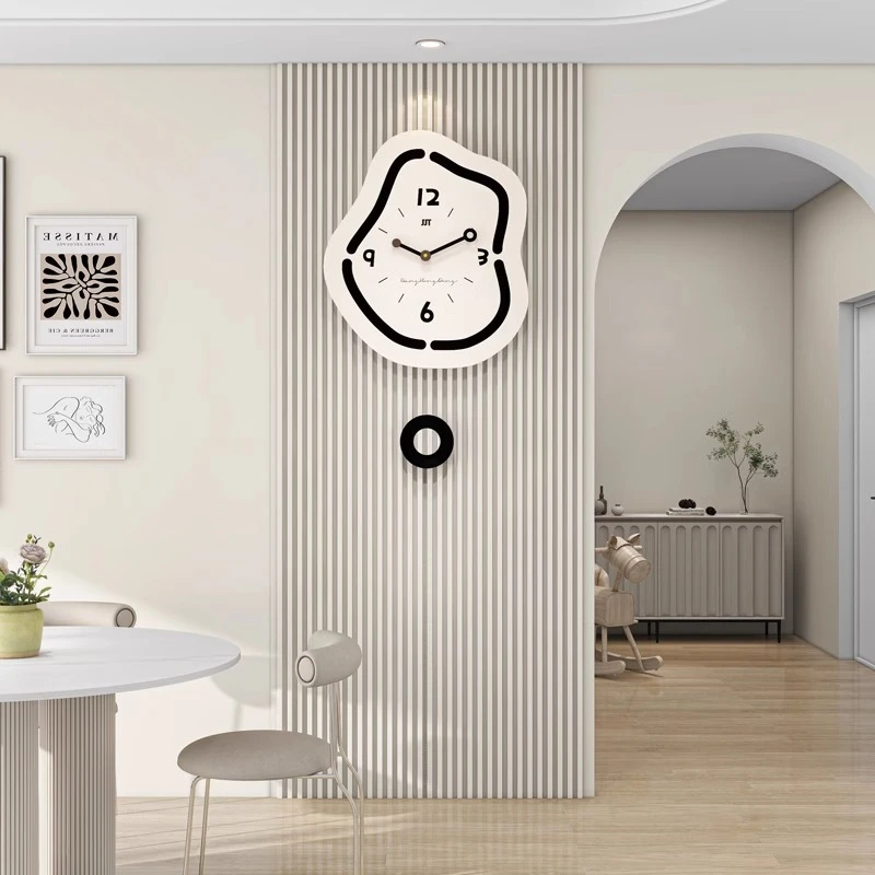 立体几何设计挂钟2025客厅新款现代简约家用装饰钟表静音免打孔