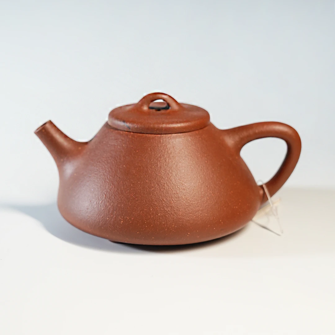宜兴原矿-红降坡-子冶石瓢壶200CC精工半手紫砂壶