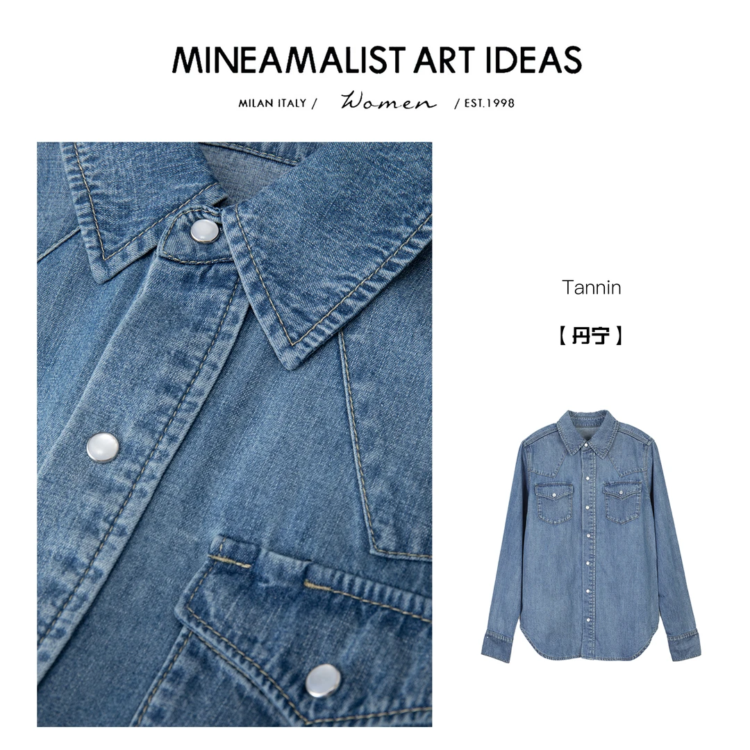 MINEAMALIST ART IDEAS复古牛仔长袖衬衫外套ZY1065