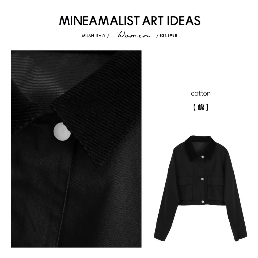 MINEAMALIST ART IDEAS翻领夹克短外套ZY2059