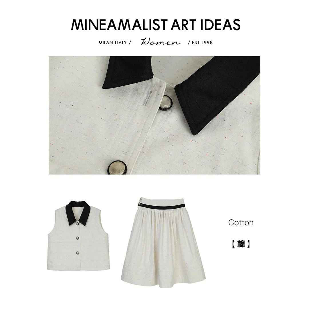 MINEAMALIST ART IDEAS油画感棉马假半身裙ZY901