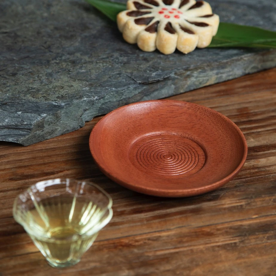 实木原木质杯垫北欧隔热垫茶杯垫杯托创意圆形吐骨小碟子家用骨碟