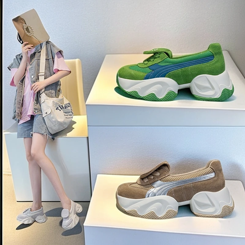 内增高老爹鞋女2024秋季新款百搭网红爆款ins潮休闲运动鞋