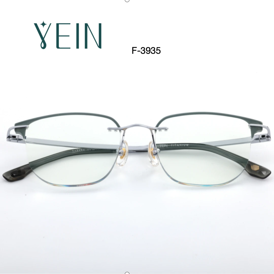 YEIN/魅影F3935高端纯钛架钻石切边无框超轻私人定制眼镜