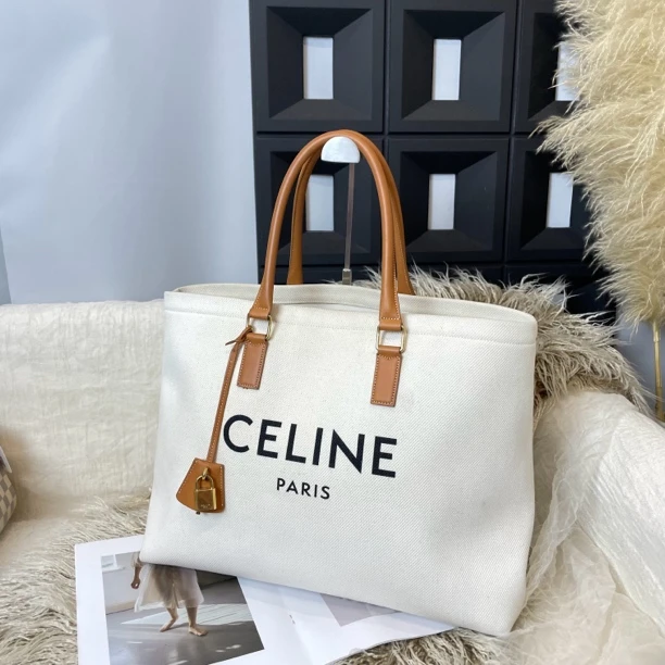 95新 Celine/思琳 白色正标单肩购物袋
