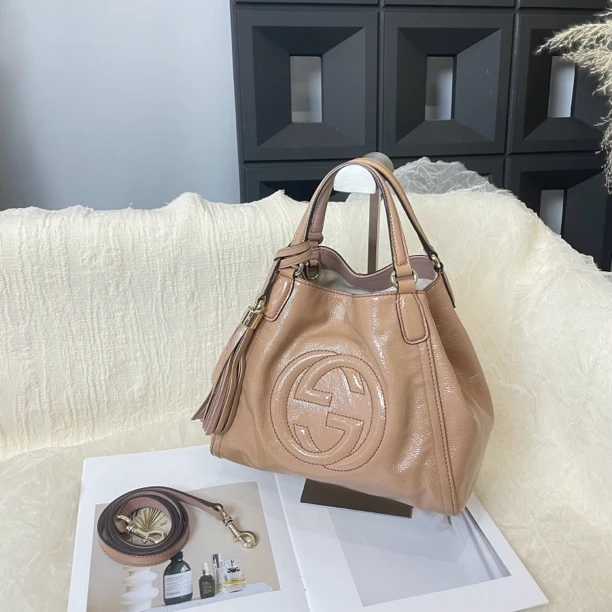 95新 GUCCI/古驰 小号双G流苏单肩斜挎包