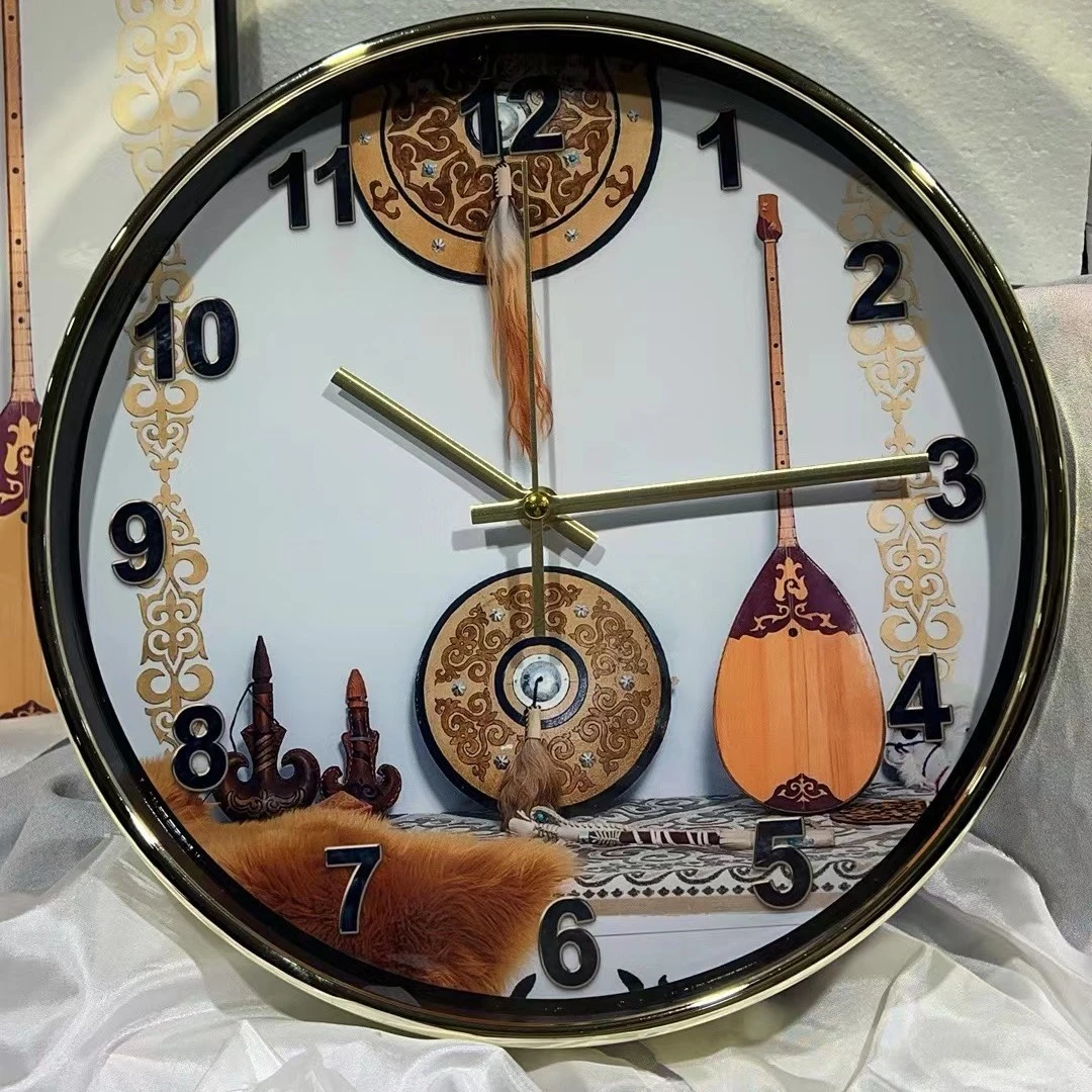 KAIRAT哈萨克风格时钟 创意 挂钟 石英钟 柯尔克孜风格 新疆包邮