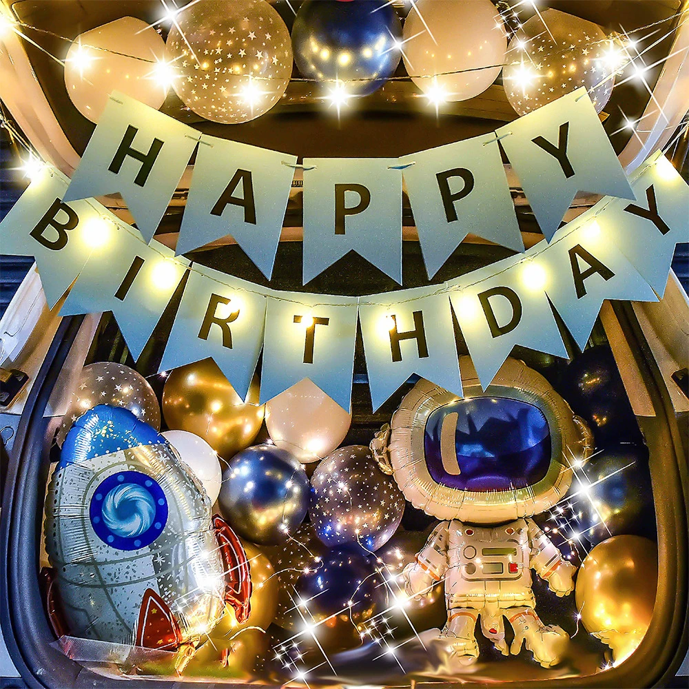 汽车后备箱气球套装惊喜布置小孩女朋友生日告白520求婚装饰七夕