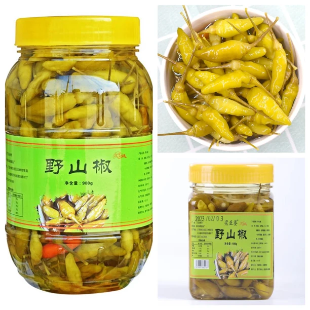正宗野山椒 调味精选严选泡制优质小米辣下饭五彩调味 500/900克