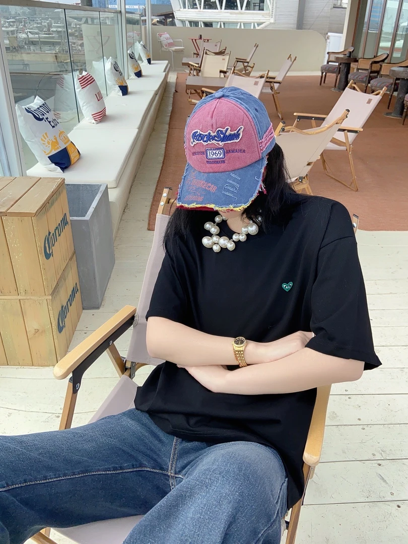 洋气宽松笑脸长袖T恤女打底外穿