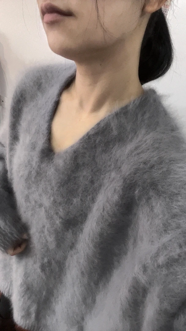 猛犸动物毛真毛中长款鸡心宽松慵懒百搭款